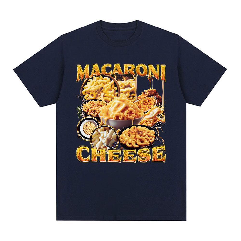 Macaron Cheese Fun Meme Pattern Tshirt Summer Mens Womens Fashion Harajuku Cotton Oversized Short Sleeve Tshirt Street Wear