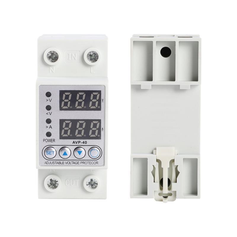 "Self-Resetting 2P Adjustable Digital Undervoltage Protector - 220V Intelligent Circuit Breaker for Home Appliances"
