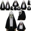 Terrifying The Nun Horror Mask Valak Scary Full Face Design With Headscarf