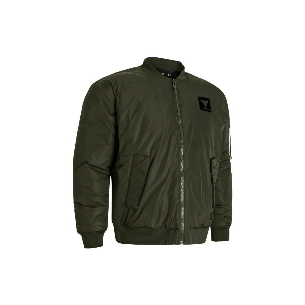 Under Armour Project Rock Training Bomber Jacket Men Green 1382278-390 S