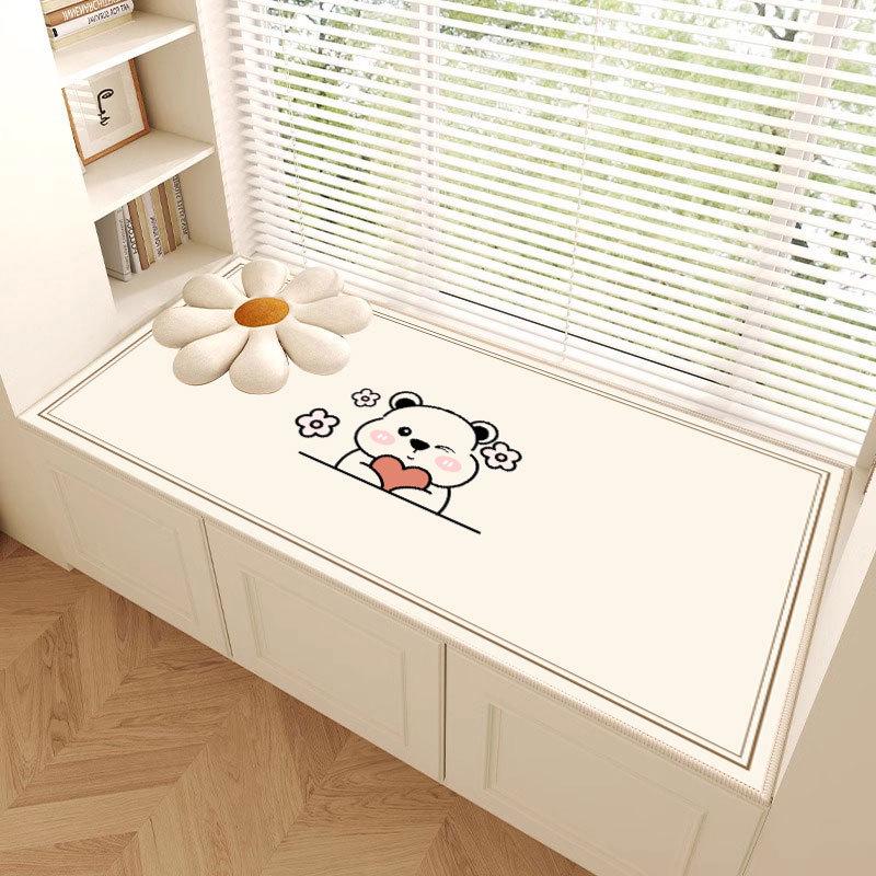 Four Seasons Universal Chenille Cushion: Non-Slip, Cut-to-Fit Cartoon Household Pad for Bedroom, Balcony, or Bay Window
