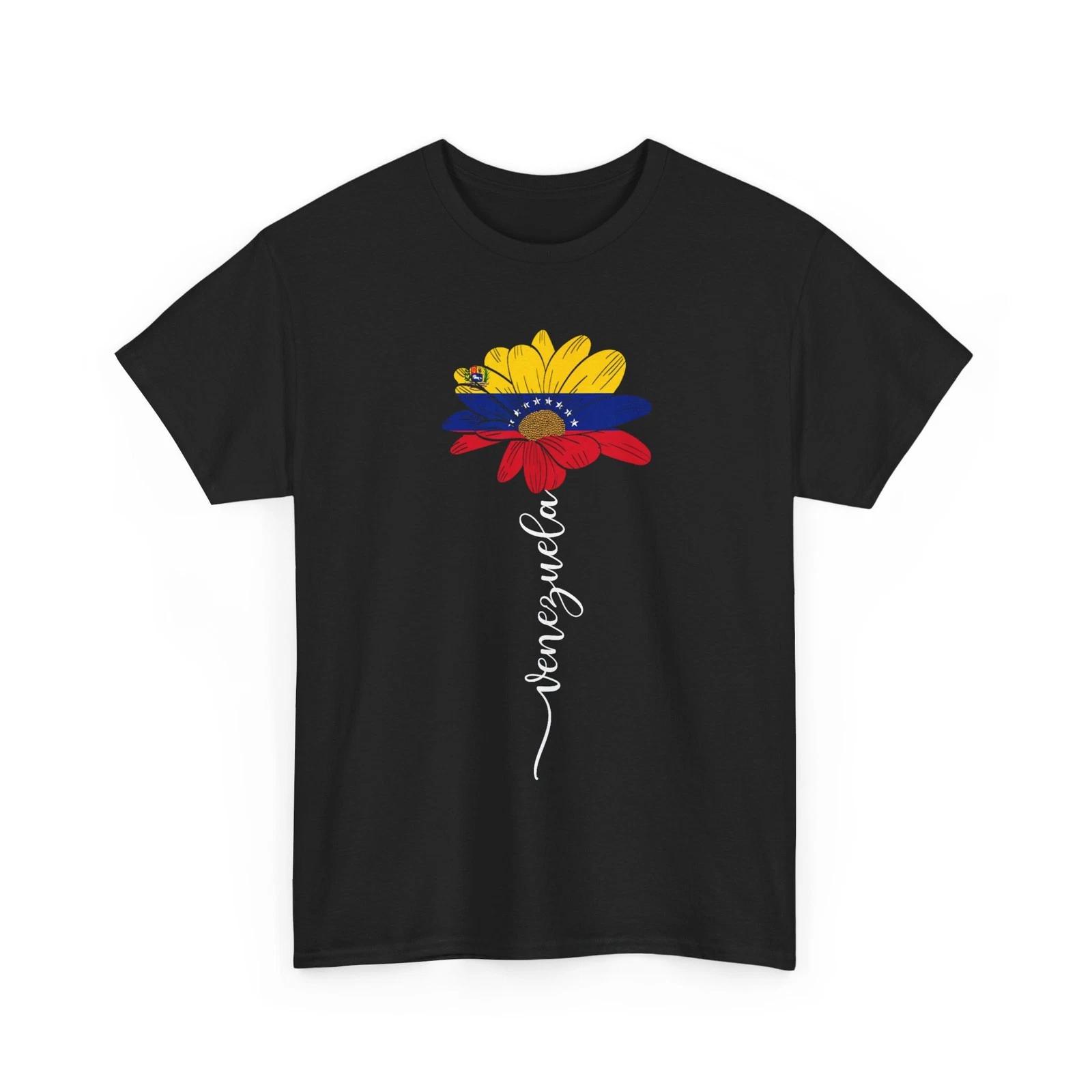 

Venezuela Flag Sunflower Vintage Venezuelans Lover T-Shirt S