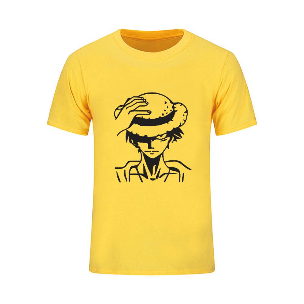 White Black Men T Shirt Short Sleeve One Piece Luffy Casual 3D Tshirt Homme O Neck