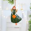 American Country Vintage Distressed Iron Christmas Angel Girl Ornament