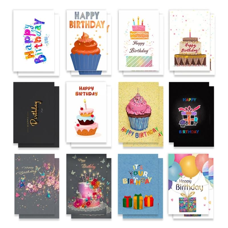 Unique Birthday Cards With Colorful Designs Happy Birthday Card Variety Greeting Cards for Personalized Greeting