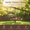Umbrella Shape Umbrella Bird Feeder Metal Construction Garden Bird Feeder  Outdoor Garden