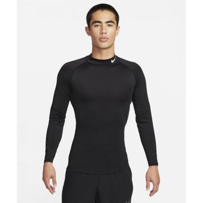 Pro Dry Fit Fitness Mock Neck Long Sleeve Top M   Black White  Fb7909 010