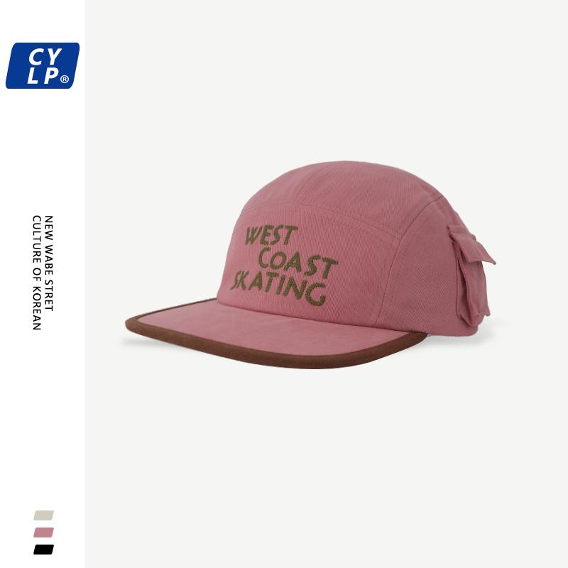 

Вышитая бейсболка с плоским козырьком женская весенне-осенняя ретро большая окружность головы, подчеркивающая лицо, маленькая кепка в университетском стиле с козырьком Adult average size