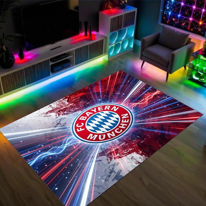 Bayern Munich Design Crystal Velvet Carpet Cozy Non?Slip Printed Rug For Bedroom Living Room Entrance