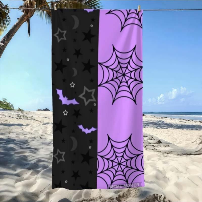 

Halloween Night Sky Beach Towel,Ultra-Absorbent, Quick-Dry, Comfortable & Practical, Polyester Blend, Ideal for Beach,Bathroom W30*H60(CM)