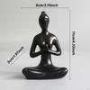Ceramic Statue Art Sculpture Decor Small Figurine Meditation for Cabinet Desktop Shelf