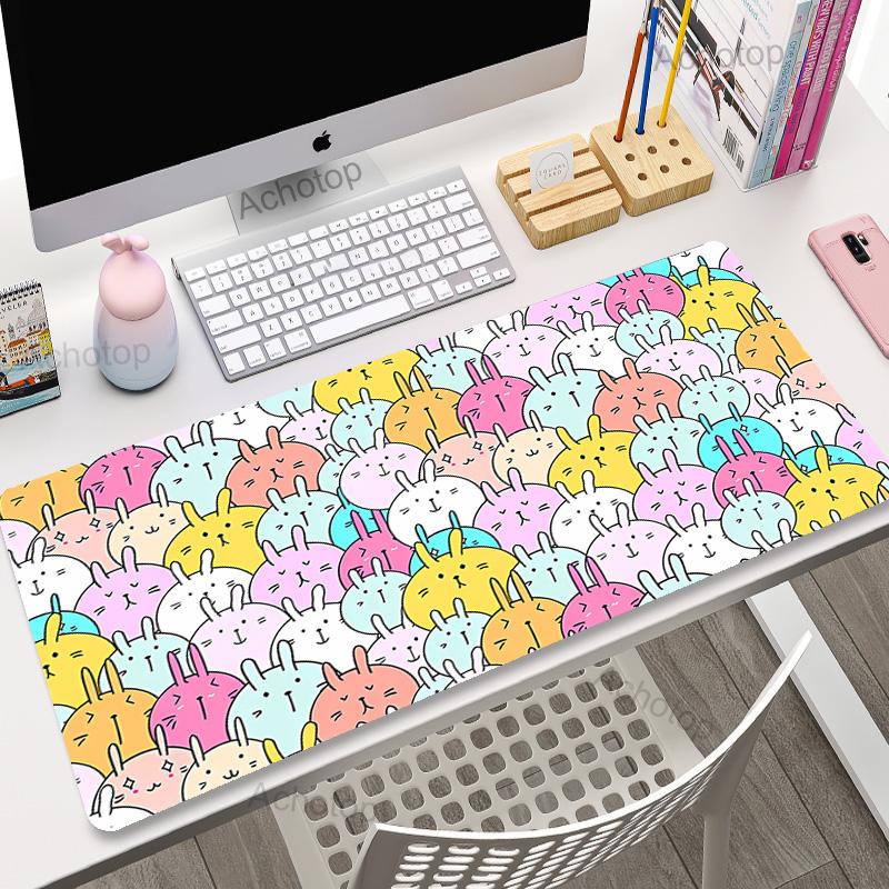 Kawaii Cat Gaming Mouse Pad x Deskpad XXL Large Desk Mat Keyboard Pad Surface for Computer Mousepad Gamer Computer Mat Rug