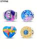 Charms Plata Copper Colors Starry Sky Of Love Beads Charm Pendant For Original Bracelet For Women Diy Jewelry Love Gift