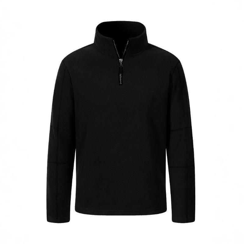 Fleece Sweatshirt Stand Collar Half Zipper Long Sleeves Trendy and Versatile Men's Tops Fall and Winter New