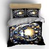 Celestial Moon and Sun Art Set Bedding Set with 1 Duvet Cover 2 Pillowcases Single Double King Queen, Gift