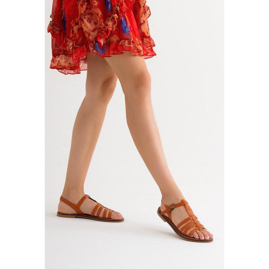 

Женские повседневные сандалии из натуральной кожи на плоской подошве