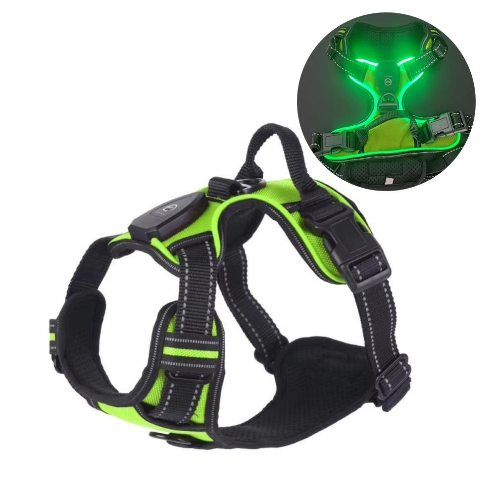 Light Up Luminous Pet Chest Strap Adjustable Dog Glow Vest Practical LED Dog Harness  Cats Pet