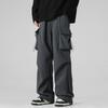 Overalls Men's Spring and Autumn Loose Straight Versatile Casual Pants Solid Color Sports Wide Leg Pants Boys