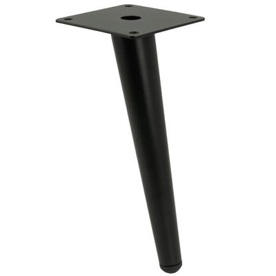 Furniture Leg, Oblique Pin, Black Matt, 20 Cm