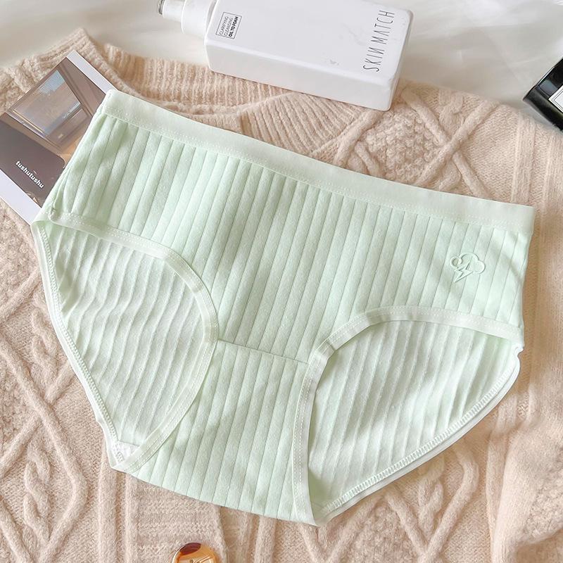 Women's Seamless Japanese Style Mid-Waist Cotton Tummy Control Thong