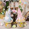 1pair Colorful Easter Rabbit Gnomes Figurine Unique Style for Festive Celebrations Spring Celebrations Home Indoor Decor