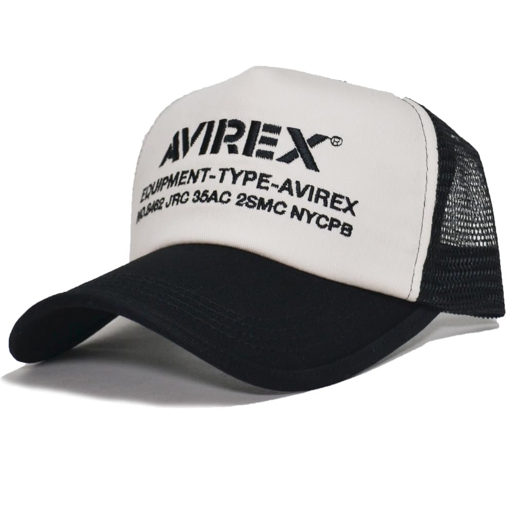 

Avirex Number Embroidered Mesh Cap 7300 (Off-White/Black)
