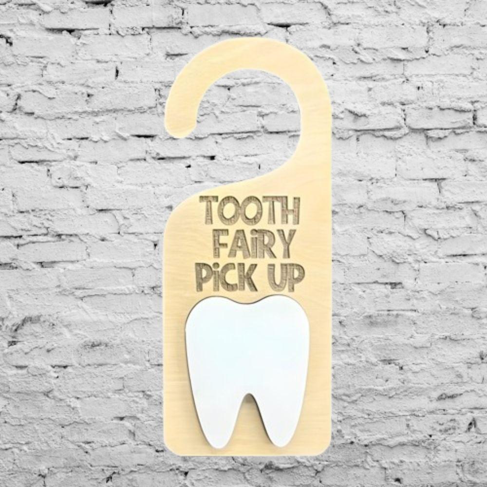 Elegant Tooth Fairy Door Hanger Handmade Encourage Brushing Teeth Board  Kids Room Decor