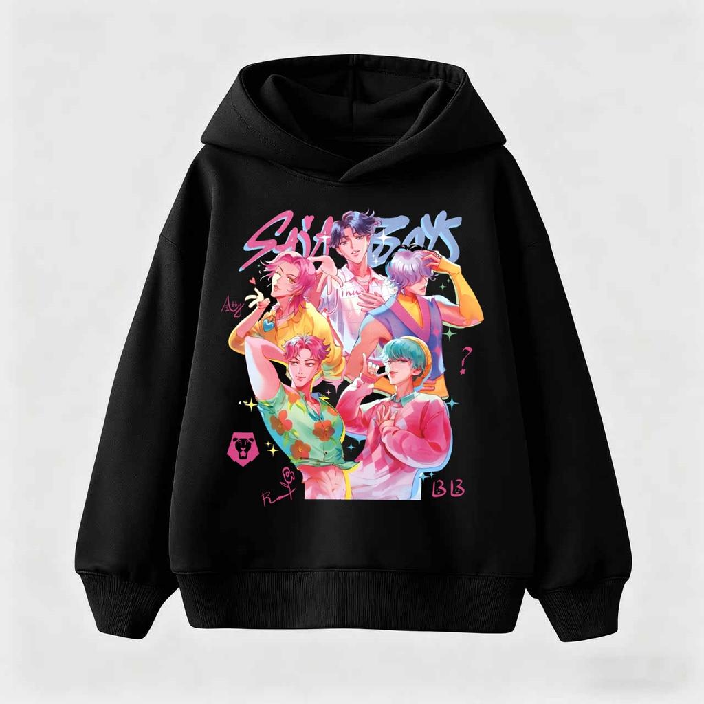 KPop Dämonenjäger Cartoon Mädchen Junge Kapuzenpullover Warm Kinder Koreanische Welle Mode Lässige Oberteile Freizeitkleidung