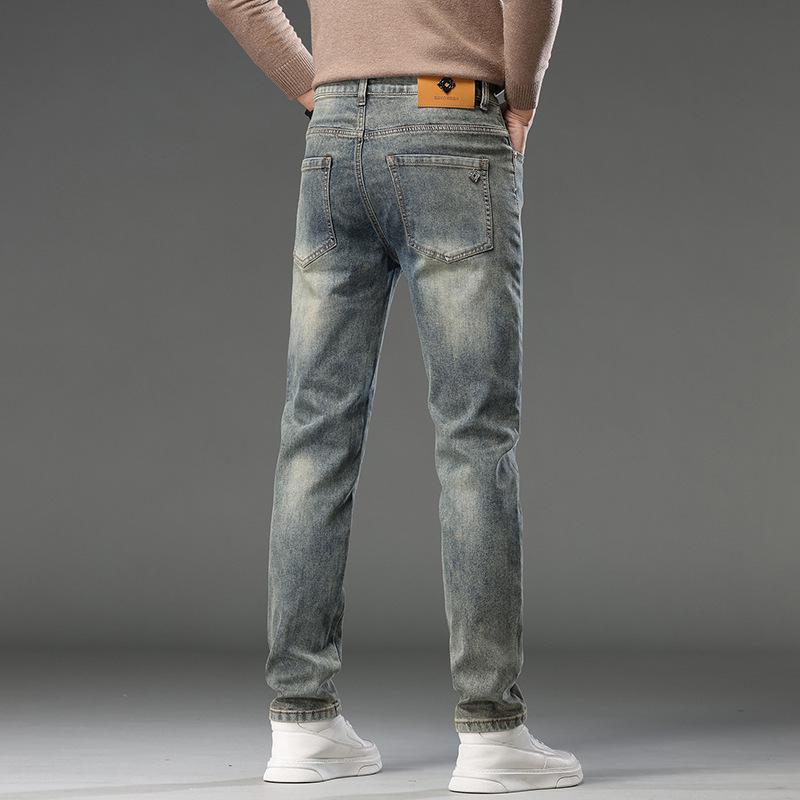 Men's Trendy Slim Stretch Jeans - Versatile, Youthful, Casual Straight Pants for Spring & Autumn