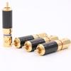 Vibow RCA Male Plug Jack Audio Connector Adapter Gold Plated 4-Pack