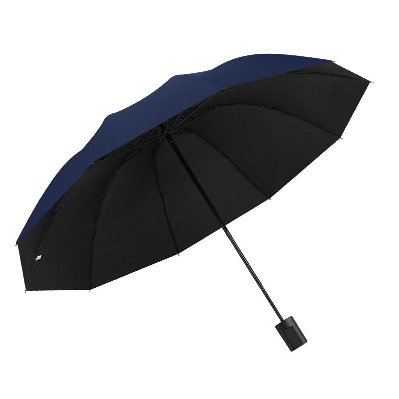 Large oversized male and female double triple reverse car umbrella enlarged reinforcement student triple folding thickened