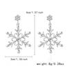 Neue Europäische und Amerikanische Weihnachts-Serie Ohrringe Damenmode Diamant Perle Winter Weihnachts-Schneeflocken Ohrringe Ohrringe
