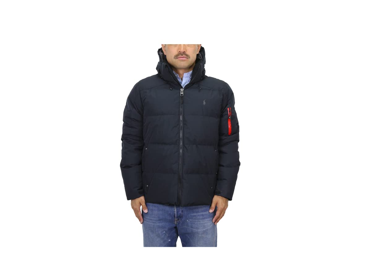 

Polo Ralph Lauren Pony Embroidered Ripstop Down Size Black Men s Full-Zip Jacket/Parka, XXL, (Product Code 0101970) чорний
