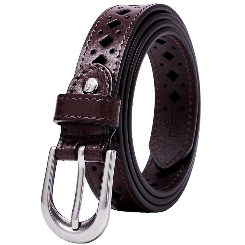 Женский модный кожаный ремень Hush Puppies с полым пряжкой-булавкой 100cm
