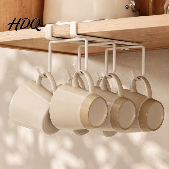 Home Organisatie Opbergtool Onder Kast Mokhouder met 6/8 Haken IJzeren Keukengerei Rek Koffiebar Accessoires voor Kopjes En Mokken,