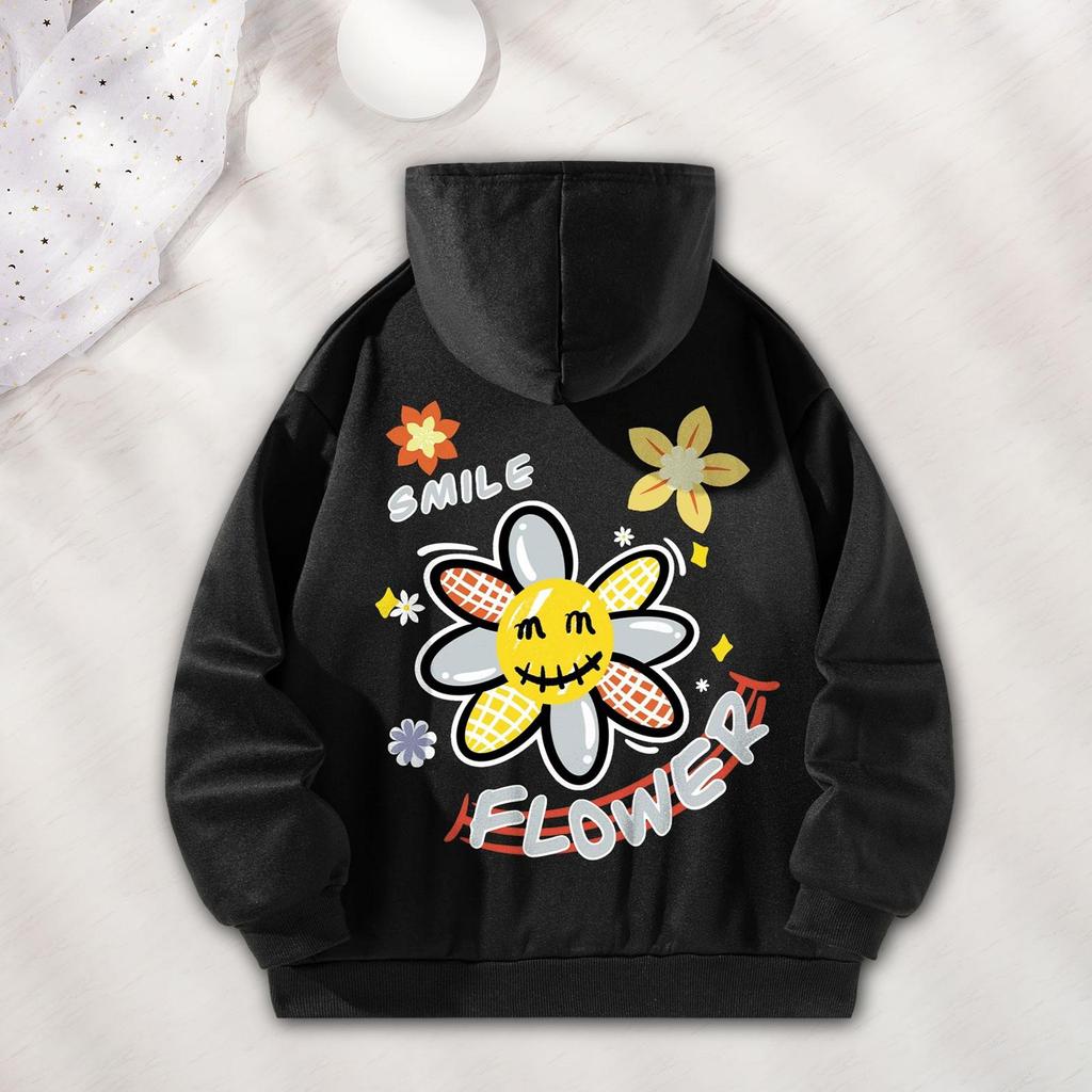 Printed Hooded Sweatshirt Men Women Pullover Tops for Walking Party Climbing XXL