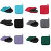 1Pc Short Oven Mitts with Non-Slip Grips High Heat Resistant Thicker Cotton Lining Kitchen Microwave Gloves BBQ Baking Cooking Grilling Supplies