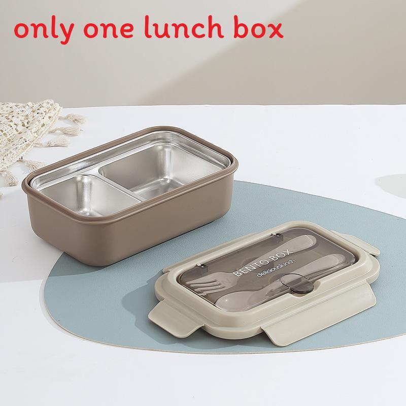 Nordic Style Stainless Steel Bento Box With Divided Compartments For Office Lunches And Meal Prep