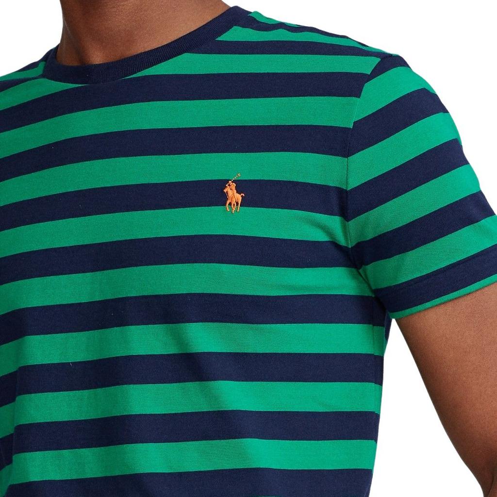 Polo Ralph Lauren Custom Slim Fit Striped Knit Short Sleeve T-Shirt Men Tops 710823560-003