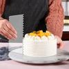 4PCS/set Cake Scraper Buttercream Frosting Scraper Stripe Cake Comb Decorating Contour Saw Tooth Cake Trim Smoother Baking Tool
