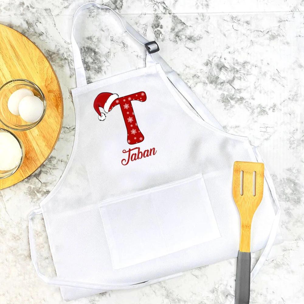 Personalized Apron for Kids Initial and Name Custom Toddler Apron for Girls and Boy Cooking Baking Kitchen Apron