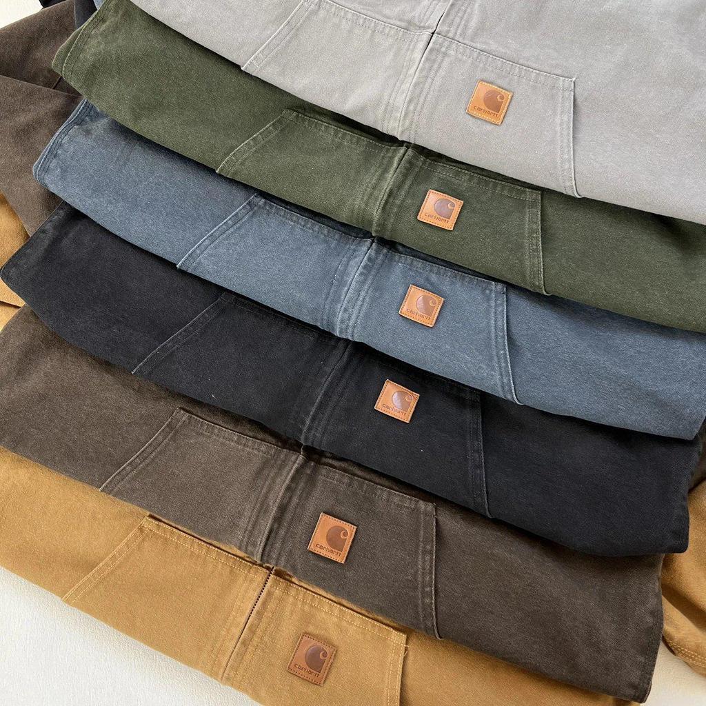 J25 Těžká praná J130 S kapucí Opotřebovaná Vintage bunda na auto