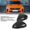 1pair Side Rearview Mirror Cover Carbon Fiber Car Exterior Mirror Cap Replacement for Kia Stinger 2018 To 2023 Gloss Black Carbon Fiber