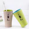 Creative Model Wheat Straw Mug Creative Environmental Health Couple Solid Color Brush Round Cup