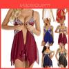 Alluring Plus Size Women's Sexy Lace Babydoll Nightdress With Deep V-neck And Sheer Mesh