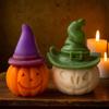 Halloween Creative Pumpkin Silicone Candle Mold Handmade Aroma Plaster Resin Mould Devil Pumpkin Candle Making Supplies
