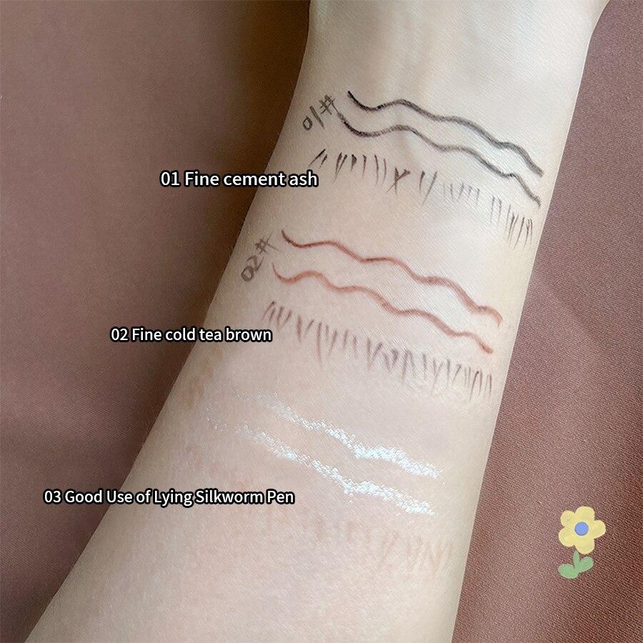 Double Head Eyeliner Pen Very Fine Tip Lying Silkworm Eye Brightening Waterproof And Durable Not Easy To Halo Dye Natural