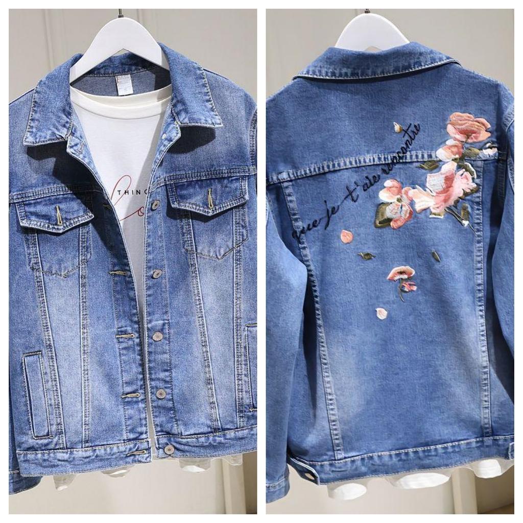 Spring and Autumn Women's Loose Slim Denim Jacket