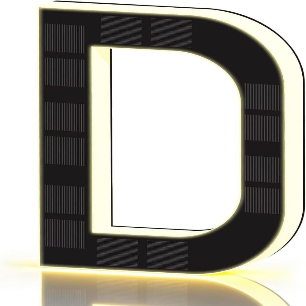 Solar Powered LED Address Numbers 6.7 Inch Size Solar Address Signs Outdoor Use