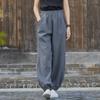 Damen Retro Ramie Baumwolle Leinen Yoga Laternenhose - Sandgewaschen, Zen Meditation Stil